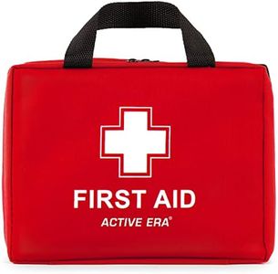 Trousse de Premiers Secours Composée de 220 Articles avec Bandage, Packs de Froid Instantané, Sérum Physiologique et Couverture de Survie Isothermique