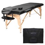 Black Portable Massage Table with Carrying Case