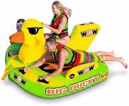 Wow Sports Big Ducky Towable Deck Tube - 1-3 Person - 510 lb Capacity - Duck Design - for Boating - Youth & Adults