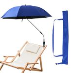 42 Inch Beach Umbrella with Universal Clamp Beach Umbrella for Chair 360° Adjustable Shade Umbrella Portable Umbrella for Beach Chair Camping Chair Umbrella with Storage Bag for Beach Chair Wheelchair