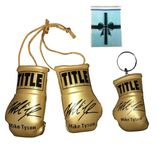 SPEED FROG Mike Tyson GOLD car accessories mini boxing gloves & keyring set autographed print memorabilia gift gifts for men women (MikeTyson)
