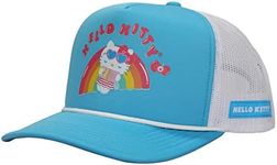 Hello Kitty Rainbow Pool Float Men's Light Blue Foam Trucker Hat