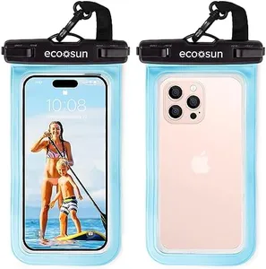 Eco Sun Waterproof Phone Pouch (2-Pack) — Designed in Hawaii — Case Fits All iPhones (incl. 15 Pro Max), Samsung Galaxy S23 & More