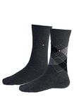 Tommy Hilfiger - Classic Mens Socks - Men's Accessories - Tommy Hilfiger Mens Socks - Signature Embroidered Logo - 2 Pack - Anthracite - 47/49