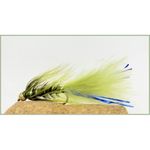 12 pack of Goldhead Olive Blue Flash Damsel Lures Fishing Flies. Size 10