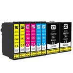 Q-image 27XL Ink Cartridges Multipack Replacement for Epson 27 27XL for Workforce WF-3620 WF-7110 WF-7610 WF-3640 WF-7210 WF-7620 WF-7715 WF-7720 Printer (8 Pack)