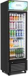 BODEGACOOLER Beverage Refrigerator and Cooler, Commercial Refrigerators with 4 shelves, Commercial Cooler with Soft LED Light. Merchandiser Refrigerators as Black Bar Fridge For Party, 11.3 Cu. Ft