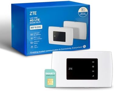 ZTE MF920 4G MiFi Router – Unlocked Portable WiFi Hotspot with SIM Slot, Connects up to 32 Devices, Mobile Broadband Dongle for Travel, Home, Office or Caravan Internet