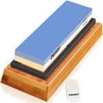 Sharpening Stone Whetstone Kit Dual Sided 1000/6000 Grit Professional Whetstone Knife Sharpener Stone Wet Stone Set Nonslip Bamboo Base, and Fix Stone