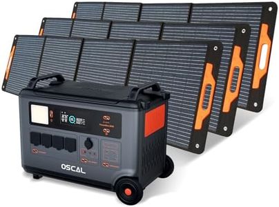 𝐁𝐥𝐚𝐜𝐤𝐯𝐢𝐞𝐰 OSCAL PowerMax 3600(Peak 6000W) Tragbare Stromstation mit 3x200W Solarpanel, 23% Hohe Umwandlungsrate, Geeignet als Notstromquelle für Zuhause Oder Beim Camping