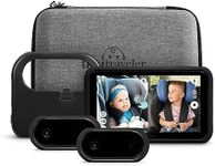 Tiny Traveler Baby Monitor Portable Baby Car Camera with Add-On Camera & Travel Kit with Power Bank, Wireless Baby Car Camera with Sound, Night Vision HD 720p 5" Touchscreen LCD Monitor - Black