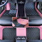 Custom Car Floor mat for BMW 1 2 3 4 5 6 7 8 Series X1 X2 X3 X4 X5 X6 X7 M1 M2 M3 M4 M5 M6 M7 M8 X3M X4M X5M X6M GT i3 i4 iX3 i8 iX Z4 Waterproof Cargo (Pink and Black)