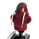 Lohca Gear Knob Hoodie for Car - Gear Stick & Gearstick Cover, Uniquely Styled, Universally Loved Gear Knob Protection – A Truly Creative Gift for Birthday Halloween Christmas, Red