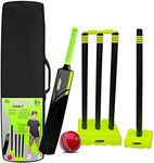 Jaspo CRIC Addict Plastic Cricket Bat Set Combo with Soft Cricket Ball for Kids (Size-5)(8years & Above)