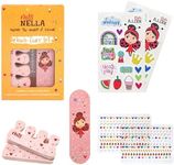 Miss Nella NAIL KIT- Nail accessories set for kids- nail stickers, tattoos, nail filer & toe separators- all designed for children hands & toes