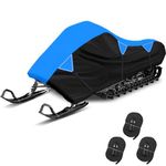 New Generation Snowmobile Cover! XYZCTEM Waterproof Trailerable Snowmobile Cover Sled Ski Cover Compatible with Yamaha Polaris Ski-Doo Arctic Cat(Fits 115"x 51"x 48" Black&Blue)