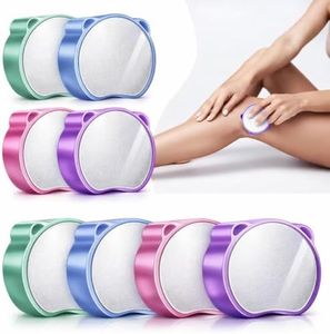 Bundle & Save: 4-Pack Magic Crystal Hair Remover - Painless Exfoliating Tool for Legs, Arms, Body | Men & Women (Assorted Colors)