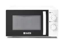 Haden 17L White Microwave Oven - 700W Easy Clean Microwave White - Manual Controls, 700W Power Compact Microwave Oven - Silent End Signal, Easy To Use Compact Microwave