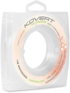 KastKing Kovert Xtreme 100% Fluorocarbon Fishing line, Fishing Leader, Extreme Clarity, Fast Sinking, Shock Resistant, Ultra-Low Visibility, High Abrasion Resistance, 25, 50, 200 YD Spools Available