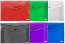 BAZIC Products Plastic File Folder, Letter Size File Folders V-Flap, Home Office, Portable Paper Organizer for Receipts Bills Documents, 72-Packs