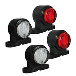 flexzon 4 X Mini side rubber 6 led marker lights trailer truck lorry camper 12V 24 Volt