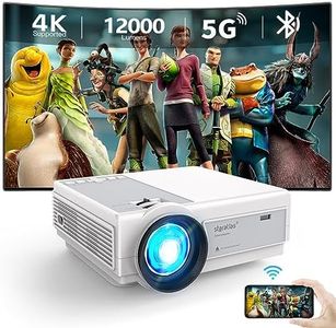 Projector with WiFi and Bluetooth, Staratlas 5G WiFi Native 1080P 12000L 4K Supported, Mini Portable Outdoor Movie Projector for Home Theater, Compatible with HDMI/USB/PC/TV Box/iOS and Android Phone