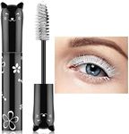 ZDHSOY Colorful Mascara, Waterproof Long Lasting Thick Mascara/Rainbow Color 4D Silk Fiber Lash Charming Masacara (White)