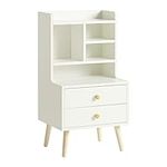 SoBuy FBT100-W Bedside Table with 2