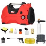 STARQ W3A 4TH GENERATION I 2300W I 250 Bar I Heavy Duty High Pressure Car Washer I Red (COMBO)