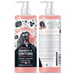 BUGALUGS Dog Shampoo Luxury 2 in 1 Papaya & Coconut dog grooming shampoo products for smelly dogs with fragrance, best puppy shampoo, professional groom Vegan pet shampoo & conditioner