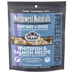 Northwest Naturals Freeze Dried Raw Diet for Dogs Freeze Dried Nuggets Dog Food – Whitefish and Salmon – Grain-Free, Gluten-Free Pet Food, Dog Training Treats – 12 Oz.