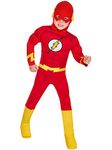 amscan 9908387 - Childs Classic The Flash DC Comic Book Costume Fancy Dress Muscle Chest Outfit (4-6 Years)