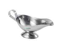 Finality Stainless Steel Gravy Boat, Elegant Gravy Server with Classic Lip, Gravy Pourer for Thick Sauces, Salad Dressings - for Home, Cafe, Restaurant Use (Small)