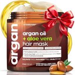 Artnaturals Argan Hair Mask Conditioner - (8 Oz/226g) - Deep Conditioning Treatment - Organic Jojoba Oil, Aloe Vera & Keratin - Repair Dry, Damaged, Color Treated, Natural Hair Growth - Sulfate Free