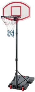 Taylor & Brown Adjustable Kids Basketball Hoop and Stand, 5.4ft - 6.7ft Portable Freestanding Outdoor Junior Basketball Set with Backboard & Wheels