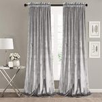 Roslynwood Home Living Room Block Light Sliver Velvet Curtains - Sound Reducing Heavy Matt Solid Rod Pocket Drapes/ 52Wx108L Sliver, 2 Panels