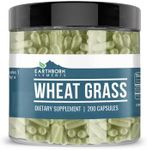 Earthborn Elements Wheat Grass 200 Capsules, Pure & Undiluted, No Additives