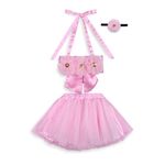 TILISM Baby Girl's Cocktail Knee-Length Tutu Dress with Hairband (TILISM.Dress_Baby Pink_9 Months-12 Months)