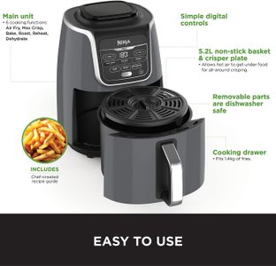Ninja Air Fryer MAX 5.2L – Digital Rapid Cooking