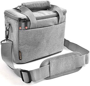 FOSOTO Camera Bag Case with Waterproof Rain Cover Compatible for Nikon D3500 D5600 D7500 D610 Canon EOS 4000D 2000D SL3 T7 M50 M6 SX530 Fujifilm X-T20,Grey