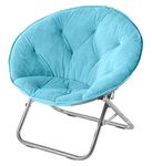 Urban Shop Light Blue Faux Fur Saucer Chair