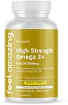 High Strength Omega 3 Fish Oil 2000mg – 240 High Strength Capsules (4 Month Supply) – 660mg EPA & 440mg DHA per Daily Serving (2 Softgels) – Supports Normal Heart Function – 2000mg Fish Oil