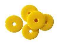 Proops 100x Yellow 55mm Dia Survey/Road Markers, High Impact HDPE Plastic Disc Washers, Bevelled Edges (S7665). Free UK Postage