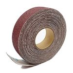 60 Grit Continuous Sandpaper Roll 2.54cm x 8m Emery Cloth Aluminium Oxide Abrasive Sandpaper Roll Drum Sander Sandpaper Rolls for Wood Furniture Finishing Metal Sanding Automotive Polishing