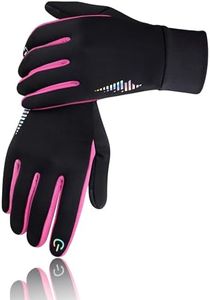 SIMARI Kids Winter Gloves with Touchscreen, Warm Thermal, Water-Resistant, Windproof for Boys Girls Toddler, Gloves for Cold Weather Running Cycling Snow Skiing Hiking Football Rugby Camping, Pink