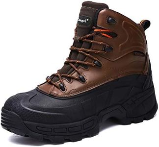 cungel Men's Camo Hunting-Boot Waterproof Hiking Boots Anti-Slip Lightweight Breathable Durable Outdoor Shoes High-Cut Fishing Climbing Working Trekking, Leaves Camo, 10.5