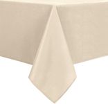 DWCN Rectangle Tablecloth - Waterproof & Wrinkle Resistant Washable Fabric Table Cloth for Dining, Party and Outdoor Use,137 x 203cm,Beige