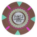 Claysmith Gaming The Mint Poker Chip Heavyweight 13.5-Gram Clay Composite - Pack of 50 ($0.25 Brown)
