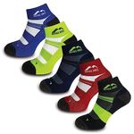 More Mile Endurance Mens Running Socks 5 Pack Coolmax Cushioned Breathable