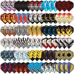 Deetenks 90PCS Dart Flights 30 Sets Durable Standard PET and Reflect Dart Flights Replacement Feather Tail Wing for Soft Tip Steel Tip Darts